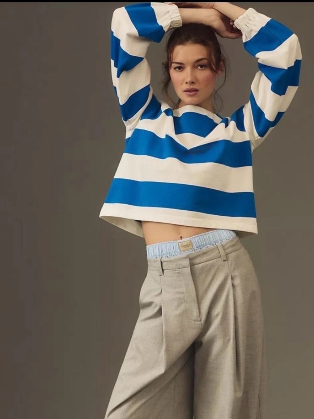 Maeve by Anthropologie French Terry Striped Sweatshirt